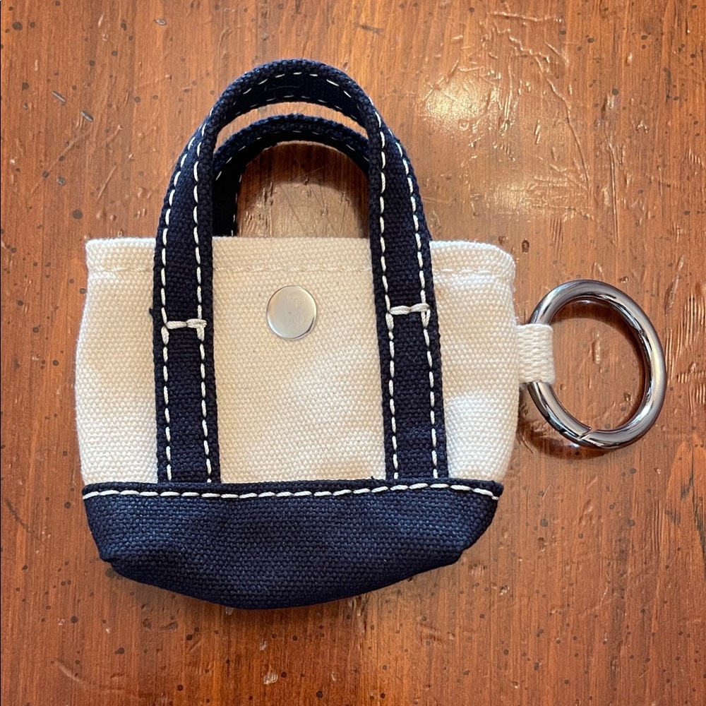 Lands End Mini Canvas Tote Keychain - Picture 2 of 6